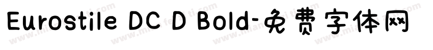 Eurostile DC D Bold字体转换